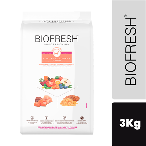 Ração Biofresh Cão Adulto Light Porte Pequeno E Mini Sabor Mix De Carnes Com 3kg