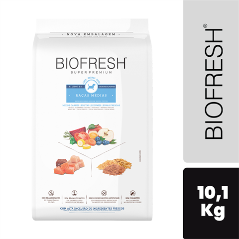 Ração Biofresh Cão Filhote Porte Médio Sabor Mix De Carnes Com 10,1kg