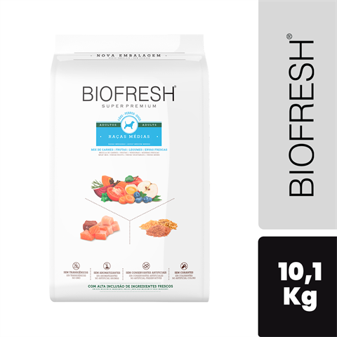 Ração Biofresh Cão Adulto Porte Médio Sabor Mix De Carnes Com 10,1kg