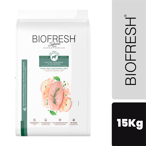 Ração Biofresh Cão Adulto Porte Grande E Gigante Sabor Frango Com 15kg