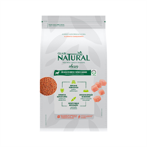 Ração Para Cães Obeso Guabi Natural Porte Média e Grande 10,1kg