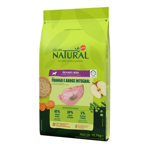 Ração Para Cães Guabi Natural Frango e Arroz Integral Porte Média 10,1kg