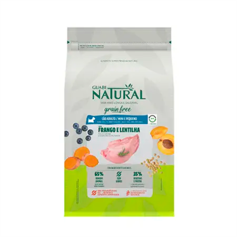 Ração Para Gatos Guabi Natural Frango e Lentilha Porte Pequena/Mini 1kg