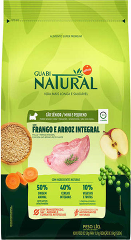 Ração Para Cães Sênior Guabi Natural Frango e Arroz Integral 2,5kg