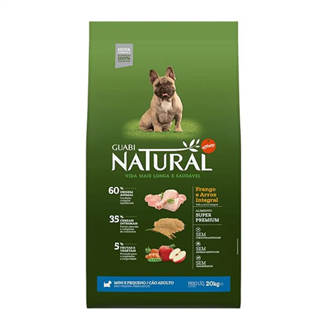 Ração Para Cães Guabi Natural Frango e Arroz Integral Porte Pequena/Mini 20kg