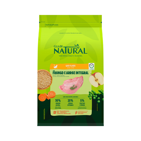 Ração Para Gatos Guabi Natural Filhote Frango e Arroz Integral 1,5kg
