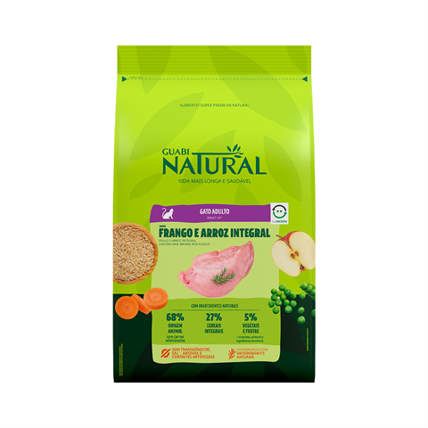 Ração Para Gatos Guabi Natural Adulto Frango e Arroz 1,5kg
