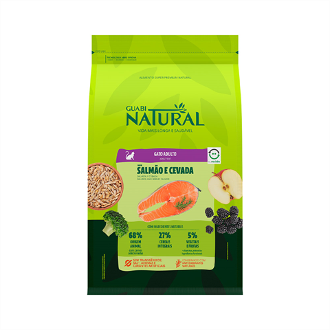 Ração Para Gatos Guabi Natural Adulto Salmão e Cevada 1,5kg