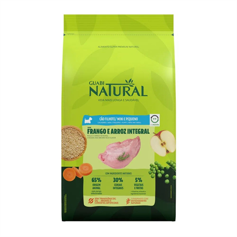 Ração Para Cães Guabi Natural Filhote Frango e Arroz Integral 20kg