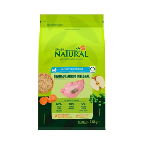 Ração Para Cães Guabi Natural Filhote Frango e Arroz Integral 10,1kg