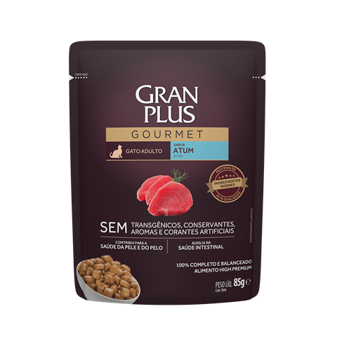Sachê Para Gatos Gran Plus Gourmet Adulto Atum 85g