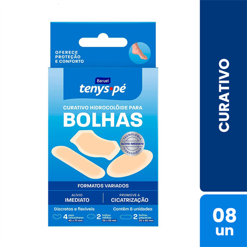 Curativo Hidrocolóide Para Bolhas Tenys Pé Baruel Formatos Variados Com 7 Unidades