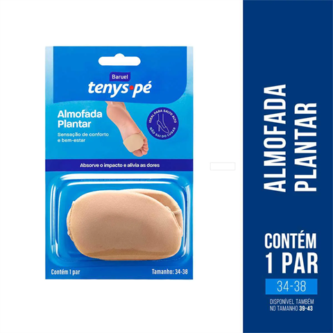 Almofada Plantar Tenys Pé Baruel Tamanho 34-38 Com 1 Par