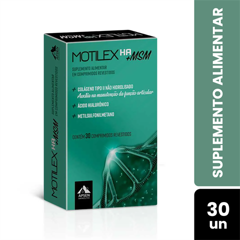 Suplemento Alimentar Motilex HA +MSM Com 30 Comprimidos Revestidos