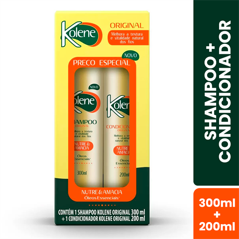 Kit Shampoo 300ml + Condicionador 200ml Kolene Original