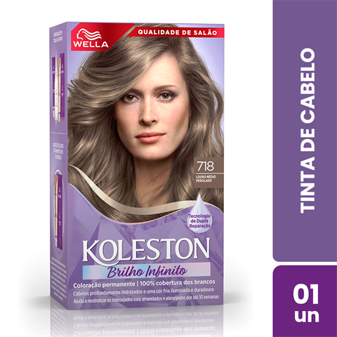 Coloração Koleston 718 Louro Médio Perolado