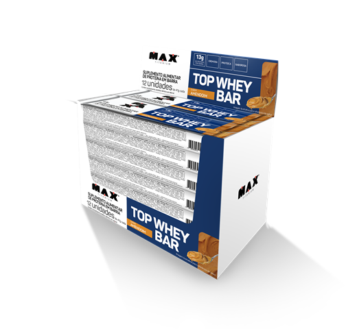 Top Whey Bar Amendoim com 12 unidades de 41g