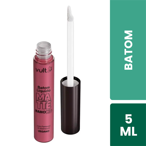 Batom Líquido Matte Nano HD Rosé Vult 5ml
