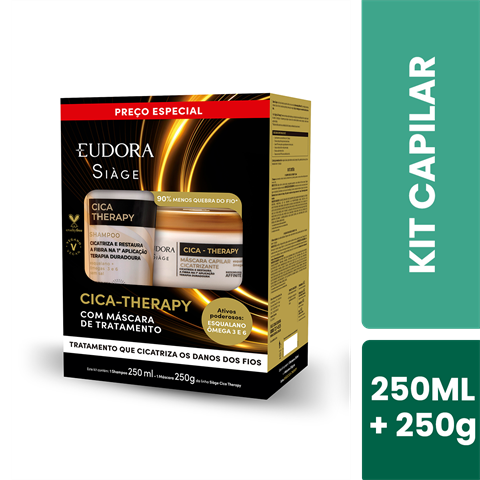 Kit Siàge Cica-Therapy Shampoo + Máscara de Tratamento