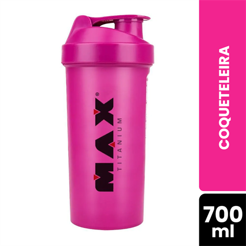 Coqueteleira Max Titanium Rosa Com 700ml