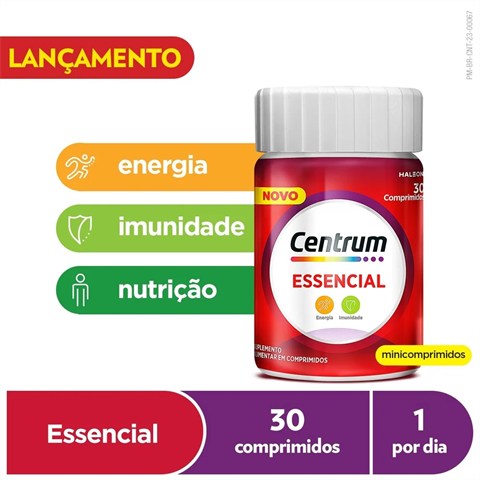 Centrum Multivitaminico Essencial Adulto, Frasco com 30 Comprimidos