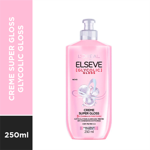 Creme Para Pentear Sela Gloss L'Oréal Paris Elseve Glycolic Gloss, 250ml