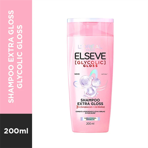 Shampoo Sela Gloss L'Oréal Paris Elseve Glycolic Gloss, 200ml