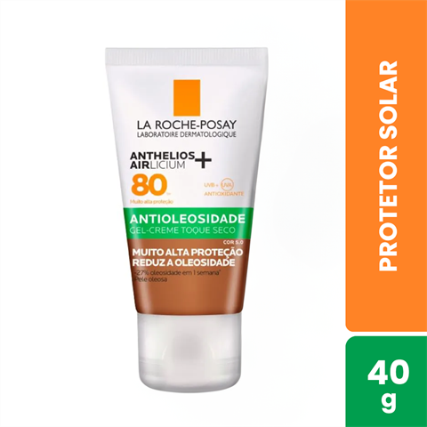 La Roche-Posay Protetor Solar Facial com Cor Anthelios Airlicium+ FPS80 Cor 5.0 40g