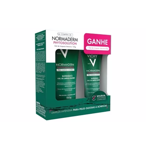 Kit Vichy Normaderm Gel de Limpeza Intensivo PhytoSolution - Gel 150g + Gel 40g