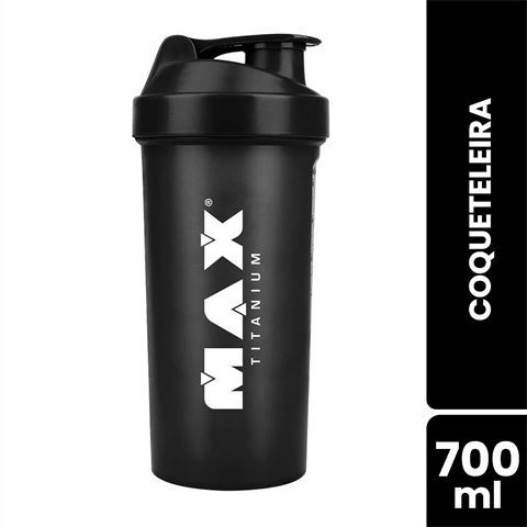 Coqueteleira Max Titanium Preta Com 700ml
