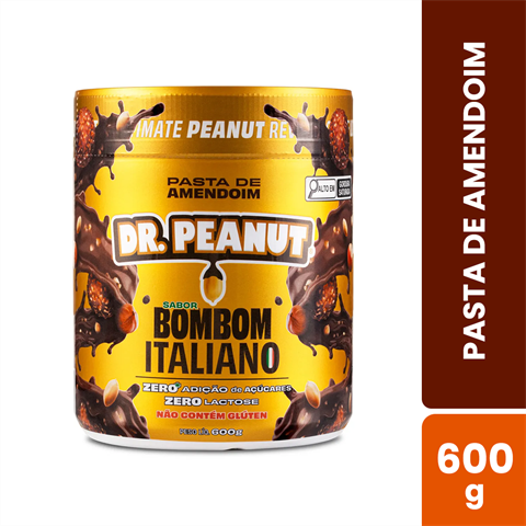 Pasta De Amendoim Dr. Peanut Sabor Bombom Italiano Com 600g