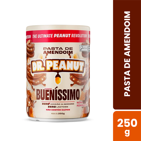 Pasta De Amendoim Dr. Peanut Sabor Bueníssimo Com 250g