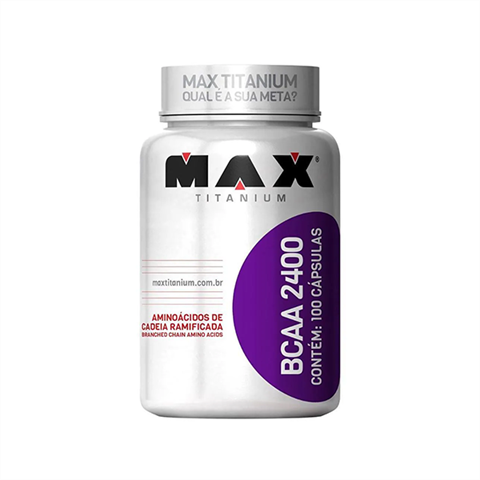 Bcaa 2400 Max Titanium Pote Com 100 Cápsulas V01