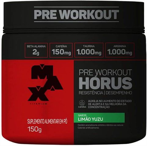 Pré Treino Horus Pote 150g Sabor Limão Yuzu