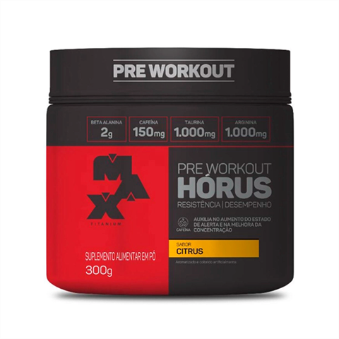 Pré Treino Horus Pote 300g Sabor Citrus
