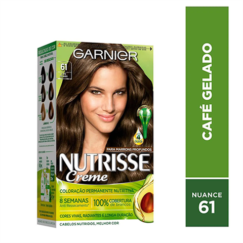 Coloração Garnier Nutrisse Creme 61 Café Gelado