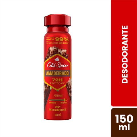 Desodorante Antitranspirante Old Spice Spray Amadeirado Com 150ml