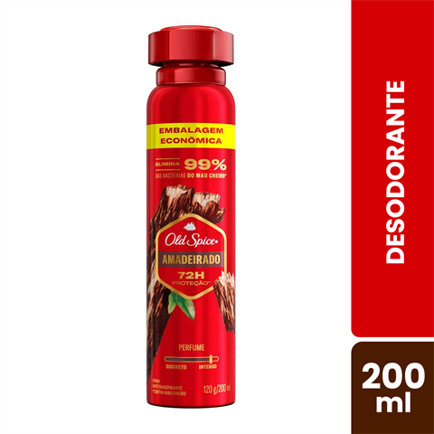 Desodorante Antitranspirante Old Spice Spray Amadeirado Com 200ml