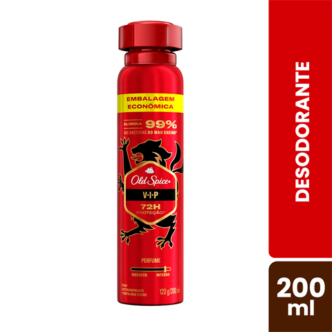 Desodorante Antitranspirante Old Spice Spray V.I.P Com 200ml