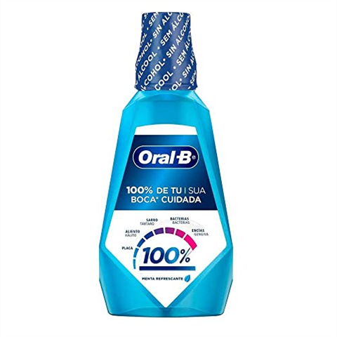 Enxaguante Antisséptico Bucal Oral-B 100% 1l