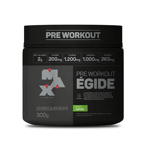Pré Treino Max Titanium Égide Sabor Limão Pote 300g