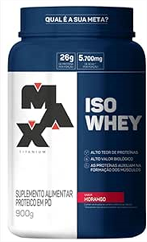 Iso Whey Max Titanium Morango Pote 900g