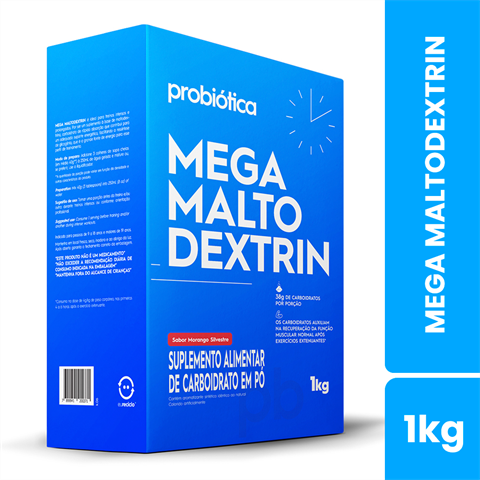 Mega Maltodextrin Probiótica Sabor Morango Com 1kg