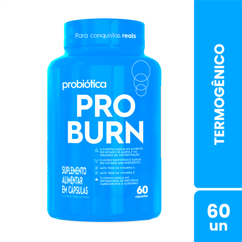 Termogênico Pro Burn Probiótica Com 60 Cápsulas