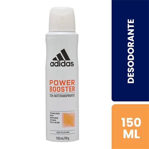 Desodorante Antitranspirante Adidas Aerossol Power Booster Feminino 72h Com 150ml