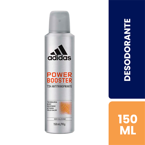 Desodorante Antitranspirante Adidas Aerossol Power Booster Masculino 72h Com 150ml