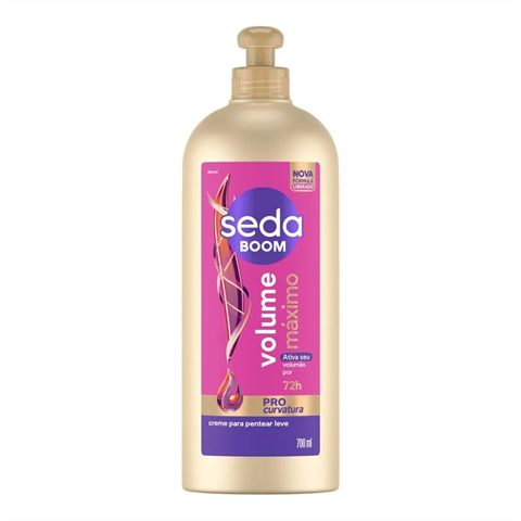 Creme Para Pentear Seda Boom Volume Máximo 700ml