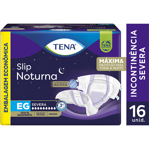 Fralda Geriátrica Tena Slip Noturna EG 16 Unidades