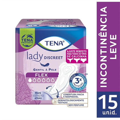Protetor Diário Tena Lady Discreet Flex 15 Unidades