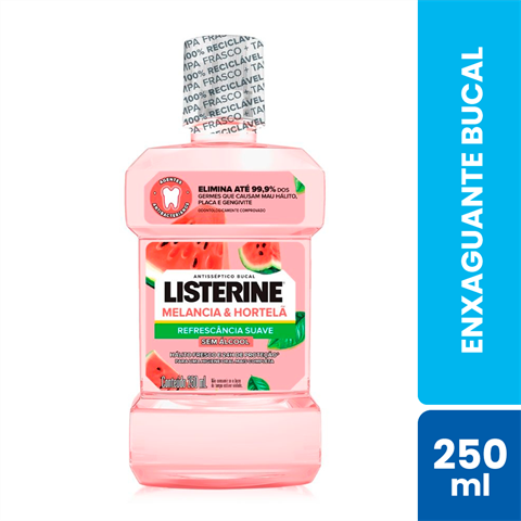 Enxaguante Bucal Listerine Melancia & Hortelã Sem Álcool 250ml